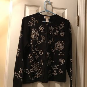 Talbots black design sweater.